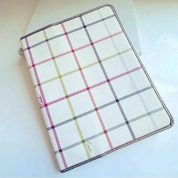 Coach Accessories - Coach Signature Peyton Tattersall iPad Leather Case